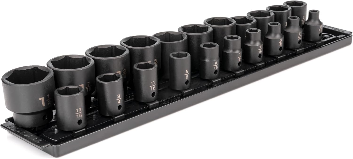 TEKTON 1/2 Inch Drive Impact Socket Set, 21-Piece | SID92102