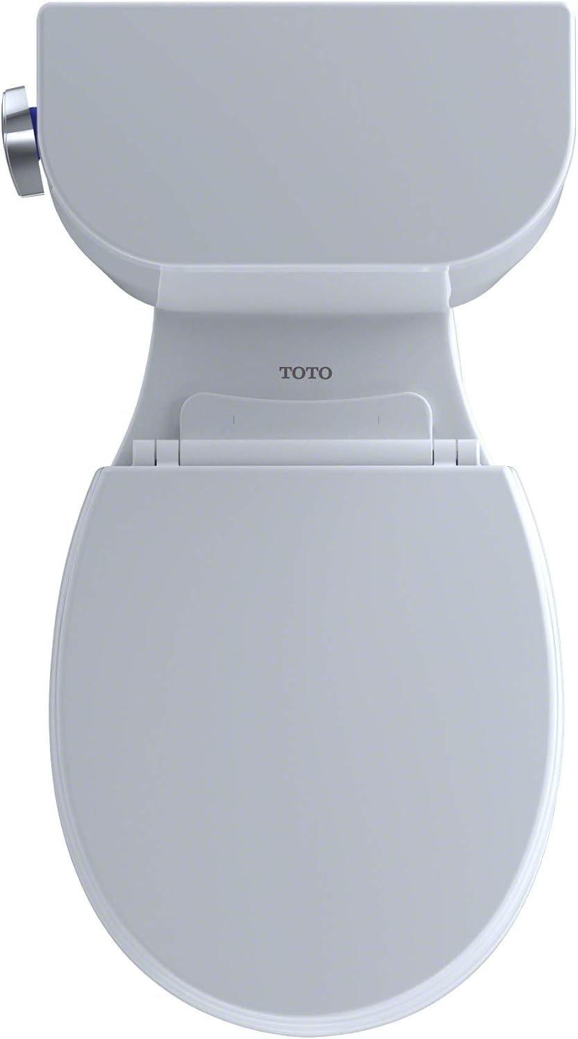 TOTO Entrada Two-Piece Round 1.28 GPF Universal Height Toilet, Cotton White - CST243EF#01