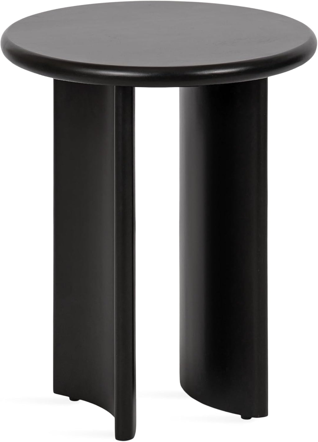 Kate and Laurel Erys Modern Wooden Round Side Table; 16 x 16 x 20; Black; Transitional Wood End Table for Use as Bedroom Nightstand or Living Room Accent Table
