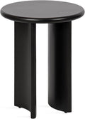Kate and Laurel Erys Modern Wooden Round Side Table; 16 x 16 x 20; Black; Transitional Wood End Table for Use as Bedroom Nightstand or Living Room Accent Table