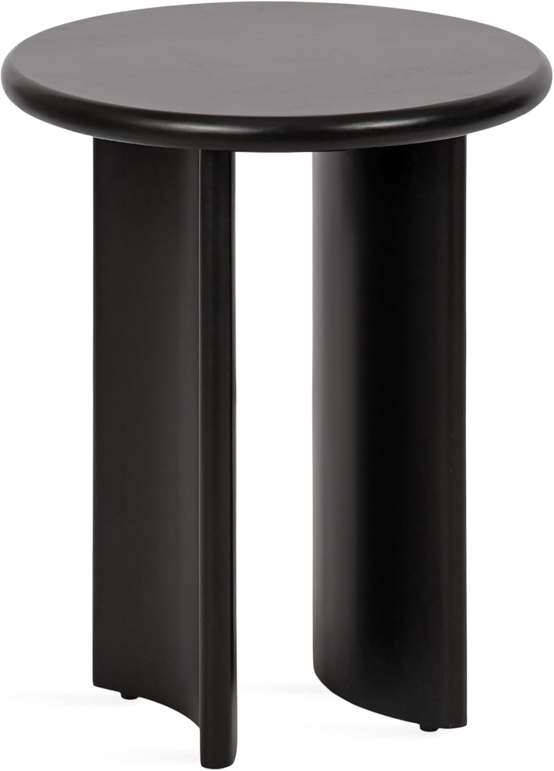 Kate and Laurel Erys Modern Wooden Round Side Table; 16 x 16 x 20; Black; Transitional Wood End Table for Use as Bedroom Nightstand or Living Room Accent Table