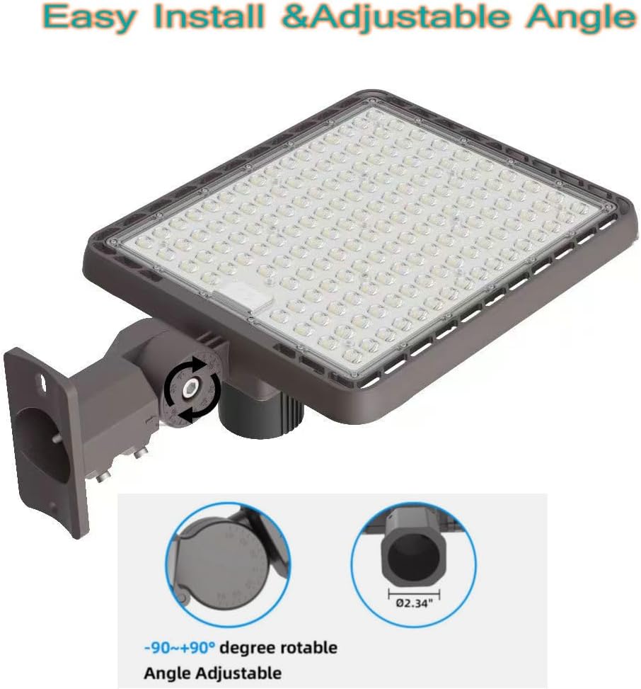 CYLED 200W LED Shoebox Pole Light, 23,800 Lumens Parking Lot Lights (550W Equivalent), Outdoor Light Fixtures, 6000K Led Street Area Lighting, 120 Beam Angle, IP65