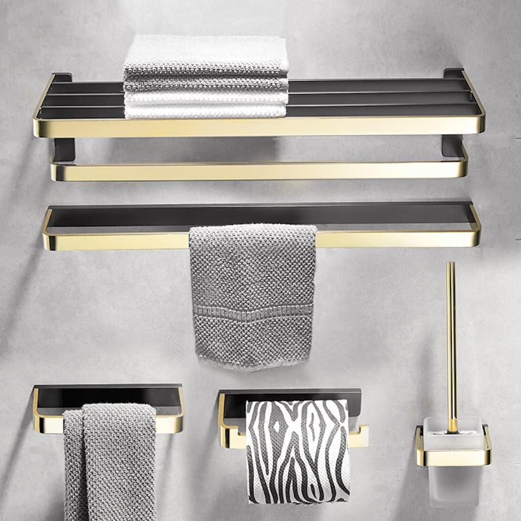 Towel Bars All Copper Black Gold Towel Bar Rail Rack, Bathroom Hardware Accessories Wall Mount Hardware