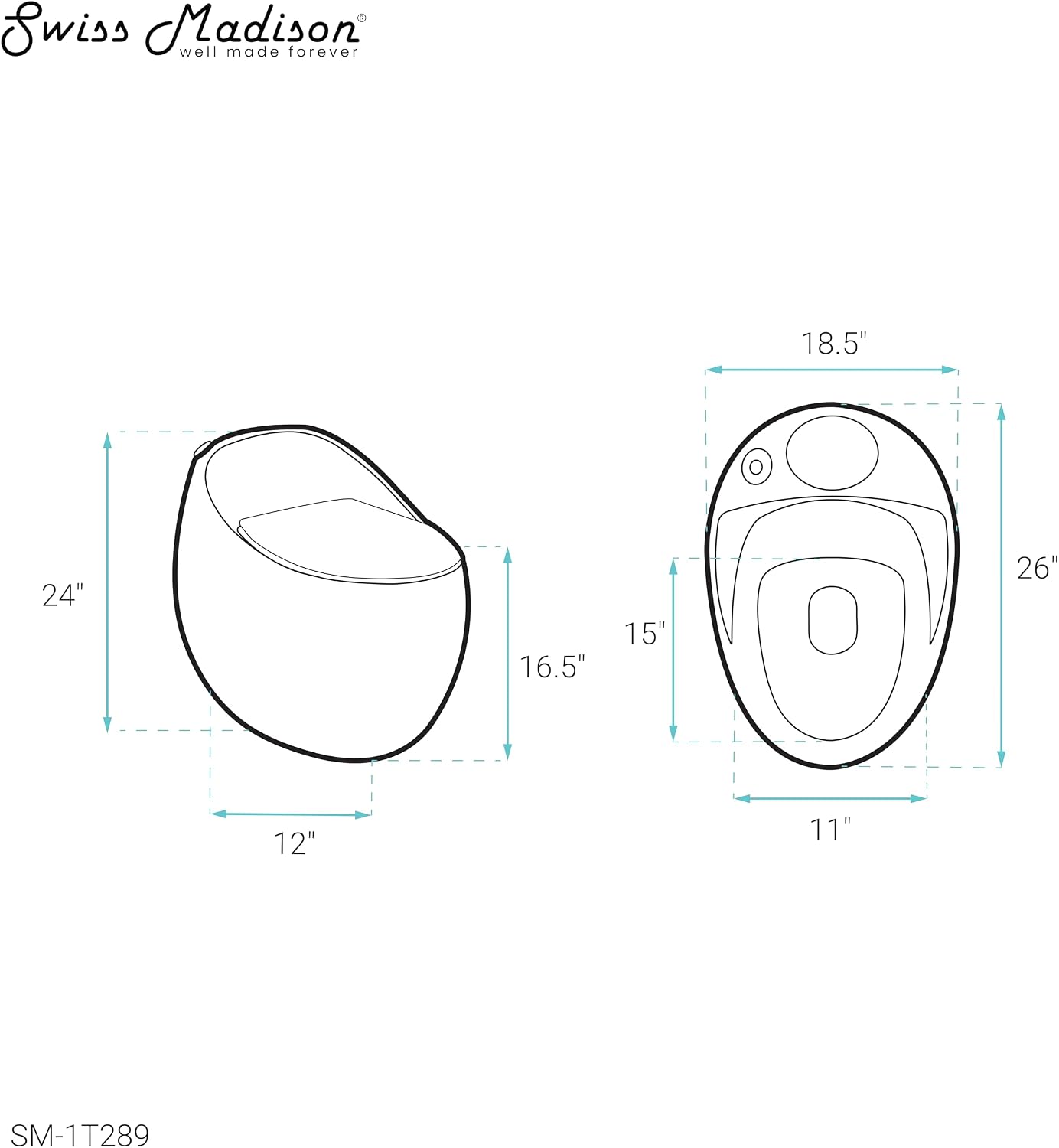 Plaisir II One-Piece Elongated Toilet Top Flush 1.28 GPF