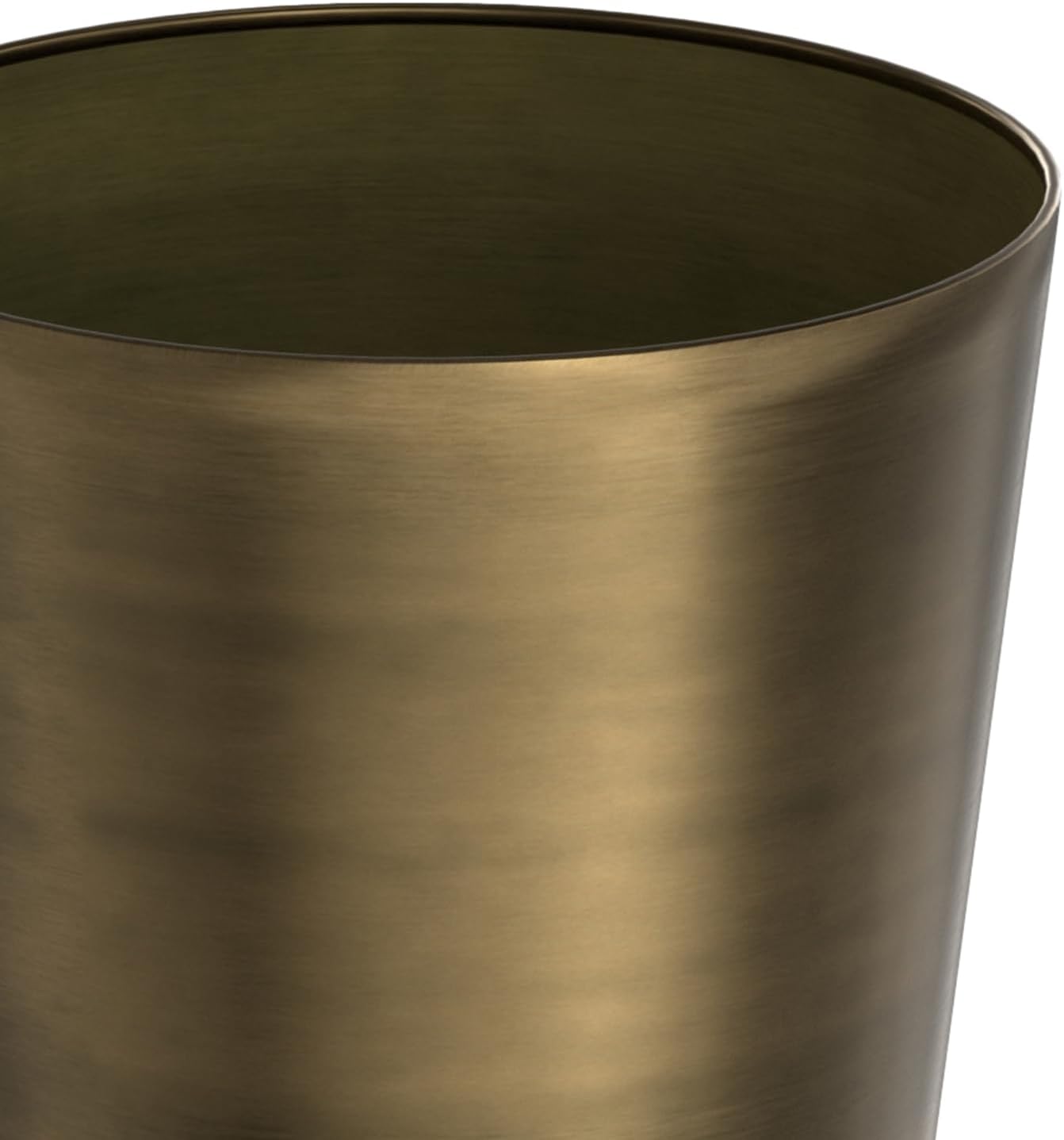 SIMPLIHOME Nicollette Metal Table - 12 inch Wide Solid Metal Round Side Table in Antique Brass, Modern Contemporary Accent Table for Living Room, Bedroom, or Office with Compact Design