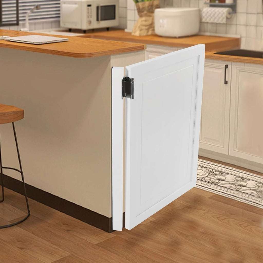 Cafe Swinging Doors,Wood Interior Saloon Half Partition Swing Door with 3 Hinges for House Kitchen Shop Entrance Pub Porch(27.6x35.4in-White)