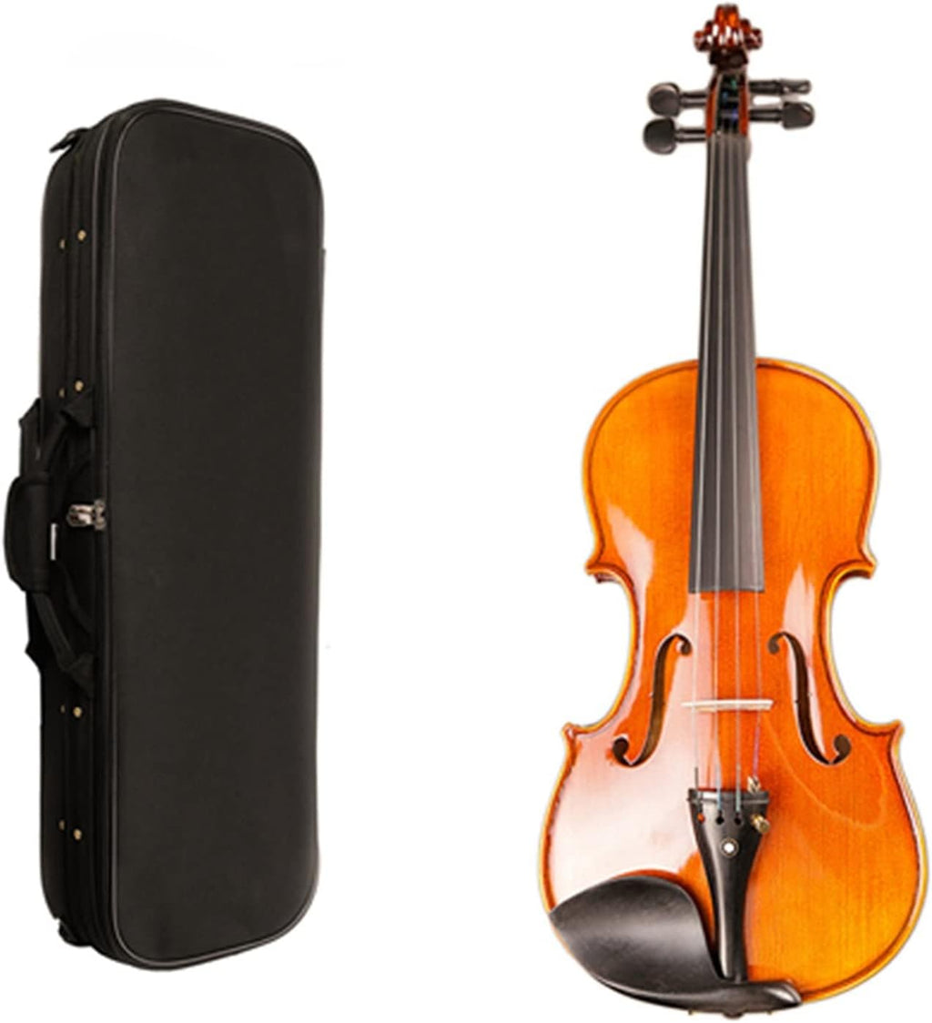TSTS Professional Violin 20 Years Old Naturally Dried Stripes Maple Violin Body Handmade 4/4 Violin Musical Instrument Adults Violins (Color : 4/4)