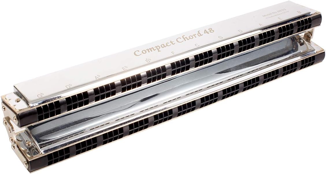 East top 48 Group Chord Harmonica Key of C with Case, Upgrade Chord Mouth Organ Harmonica For Adults, Professional Band Player and Students