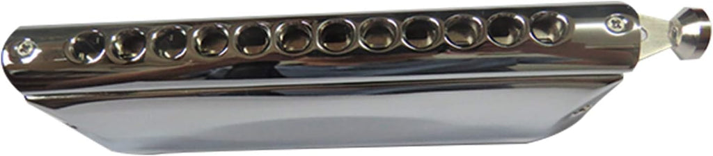 East top Chromatic Harmonica Bb key with Brass Comb, 12 Holes 48 Tones Professional Mouth Organ Harmonica For Adults, Professionals and Students (brass comb-Bb)