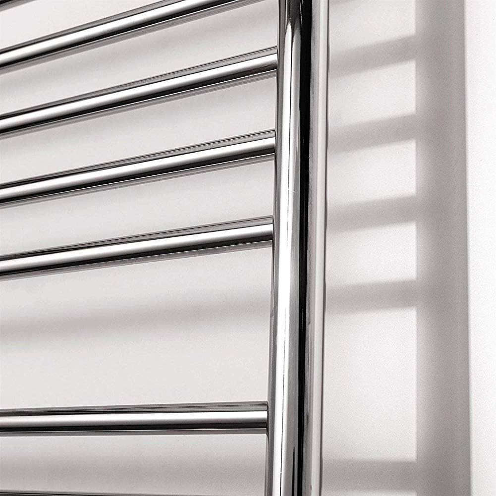 Simplicity Bath Towel Shelf Heated Towel Warmer Rack Chrome Drying Rack 8 Bars Bathroom Wall Mounted Towel Shelf Holder 150 w,