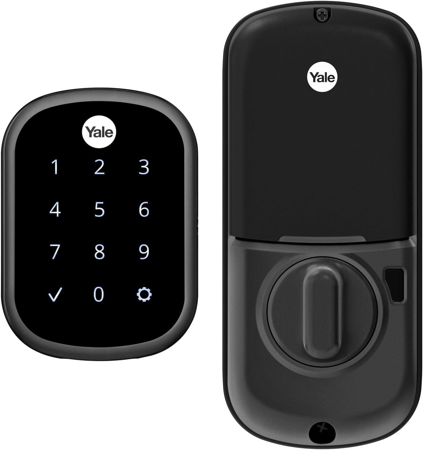 Yale Assure Deadbolt Lock, Black Suede Keyless Non-Connected Entry Door Lock with Digital Keypad Touchscreen for Code Entry, ‎YRD256-NR-BSP
