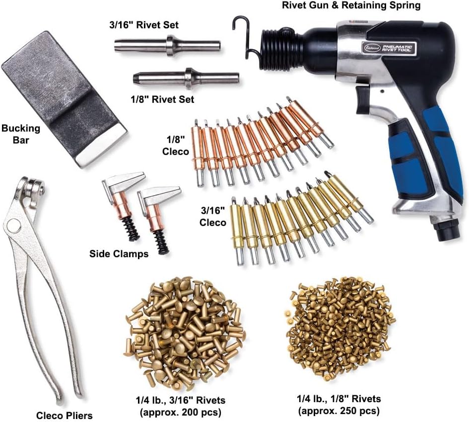 Eastwood Solid Rivet Setting Tool Kit for Custom Metal Fabrication