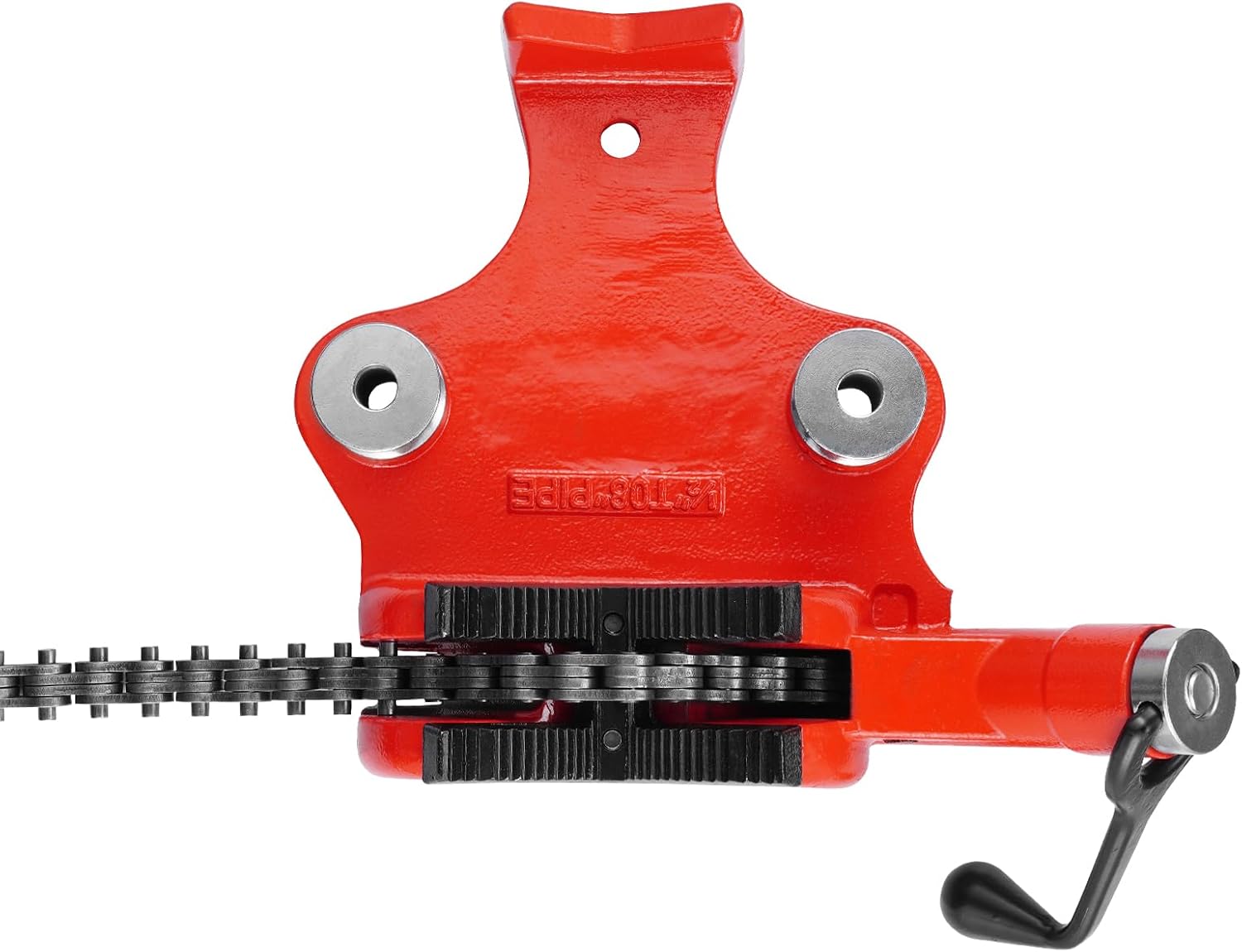 VEVOR Heavy-Duty Pipe Chain Vise, 1/2' - 8' Pipe Capacity, 34.6' Rugged Chain & Cast Iron Base, Industrial-Grade Pipe Clamping for Plumbing, Automotive Repairs, Metalworking