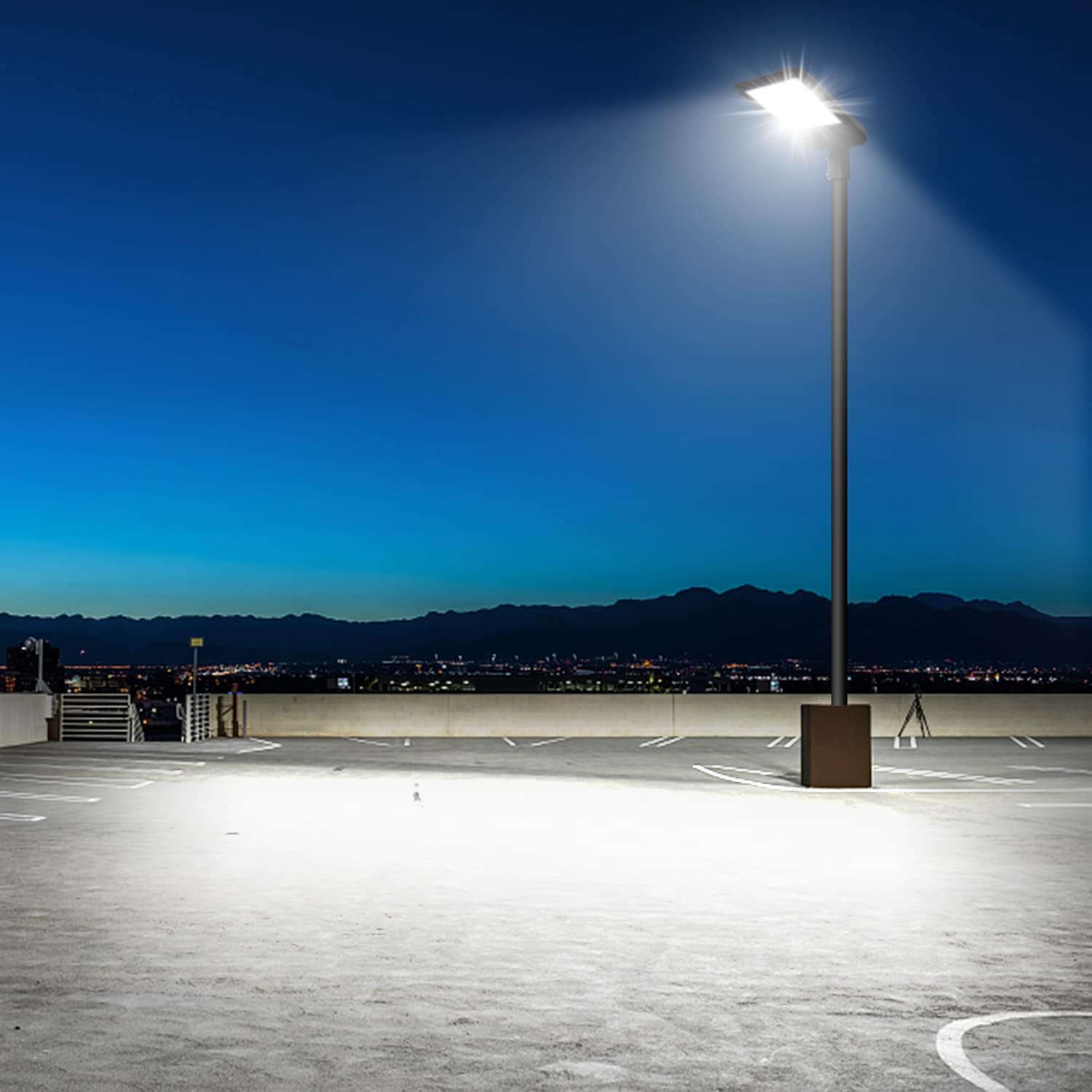 300W Parking Lot Light, 45000LM 5000K Dusk to Dawn Security Light | IP65 Waterproof, Adjustable Pole Mount, 100-277V Commercial LED Shoebox Light for Warehouse, Street, Driveway