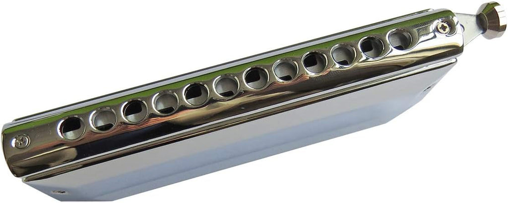 East top Chromatic Harmonica Key of D, 12 Holes 48 Tones Chromatic Mouth Organ Harmonica For Adults, Professionals and Students (D)