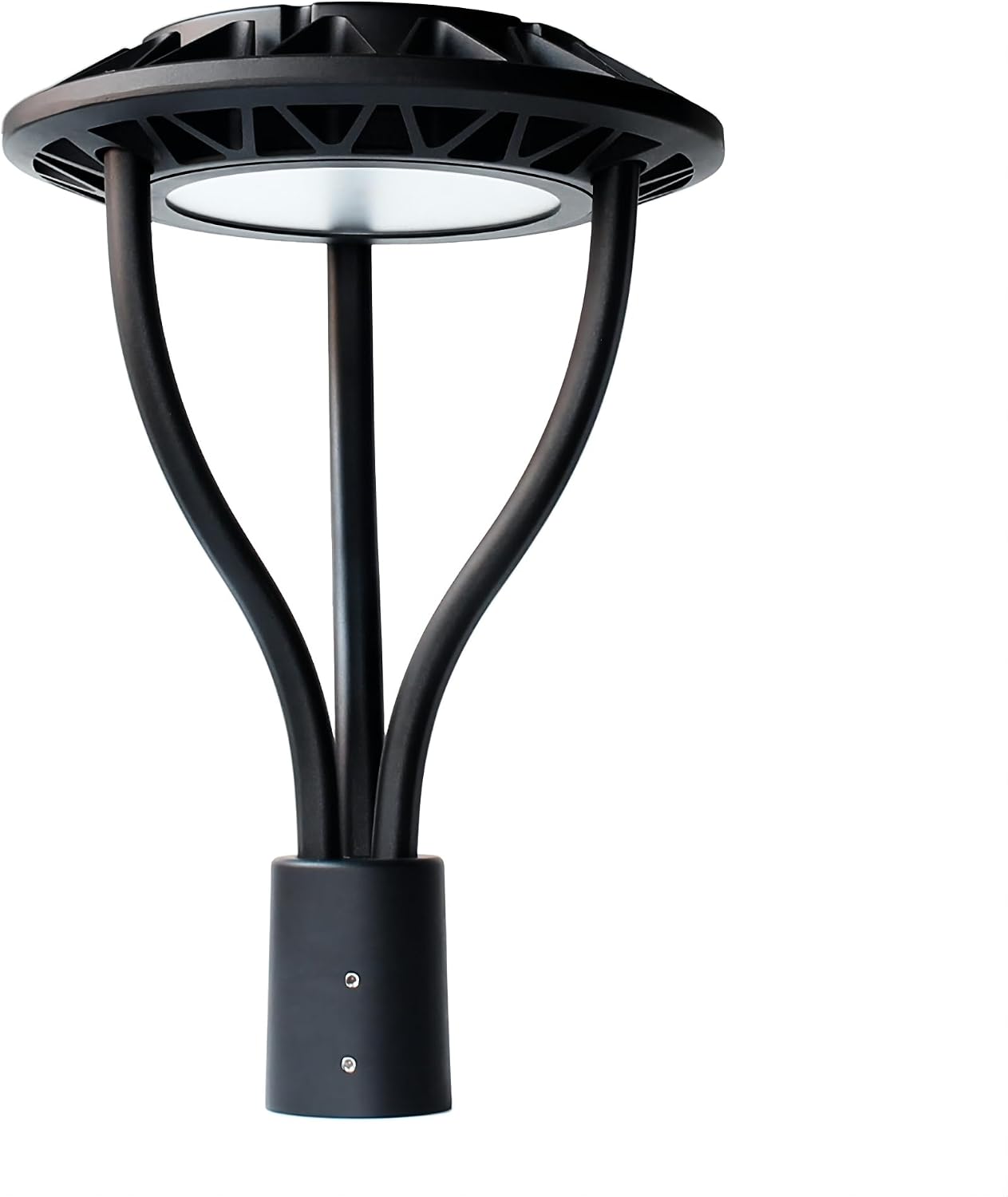 Led Post Top Light 60W Circular, DLC/ETL Listed LED Street Area Post Top Light, Outdoor IP65 Waterproof, Pathway Pole, Yard Light Fixture (150W)