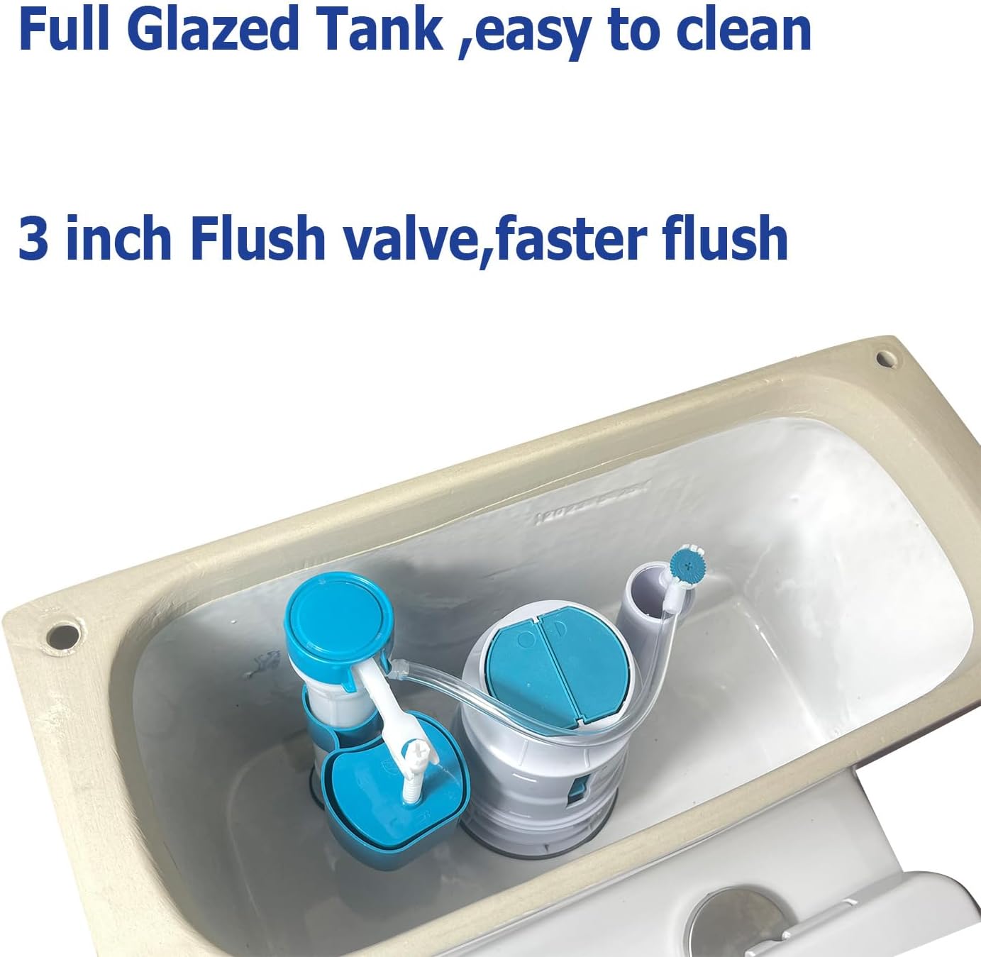 WinZo 10' Rough-in Elongated Toilet One Piece Modern Design Dual Flush 1.1/1.6 GPF For Bathroom,White