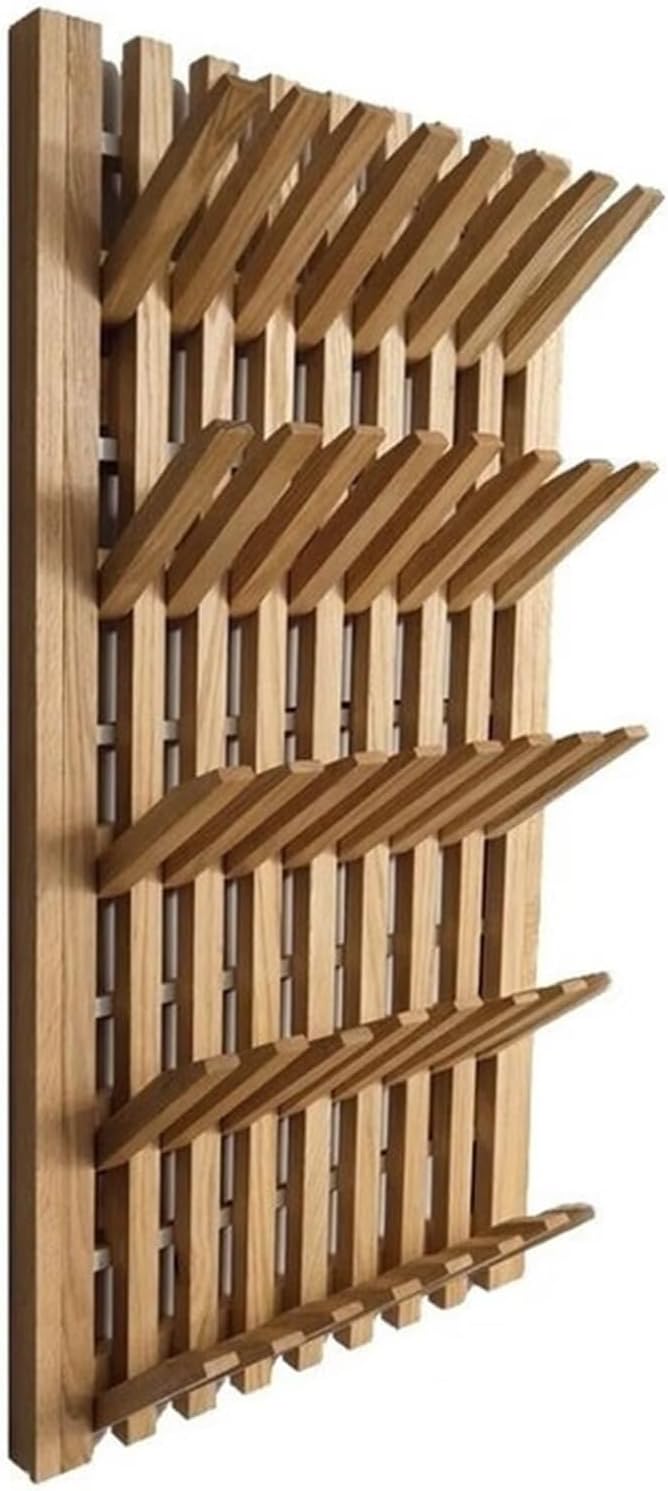 Clothes Hanger Coat Rack Wall Mounted Coat RackHooks Piano Key Hangers Natural Solid Wood Hangers Non-Woven Fabric Clothes Hangers, Flip-Down Unique Modern Hooks For Coats Bag Hat Umbrella(Walnut Wood