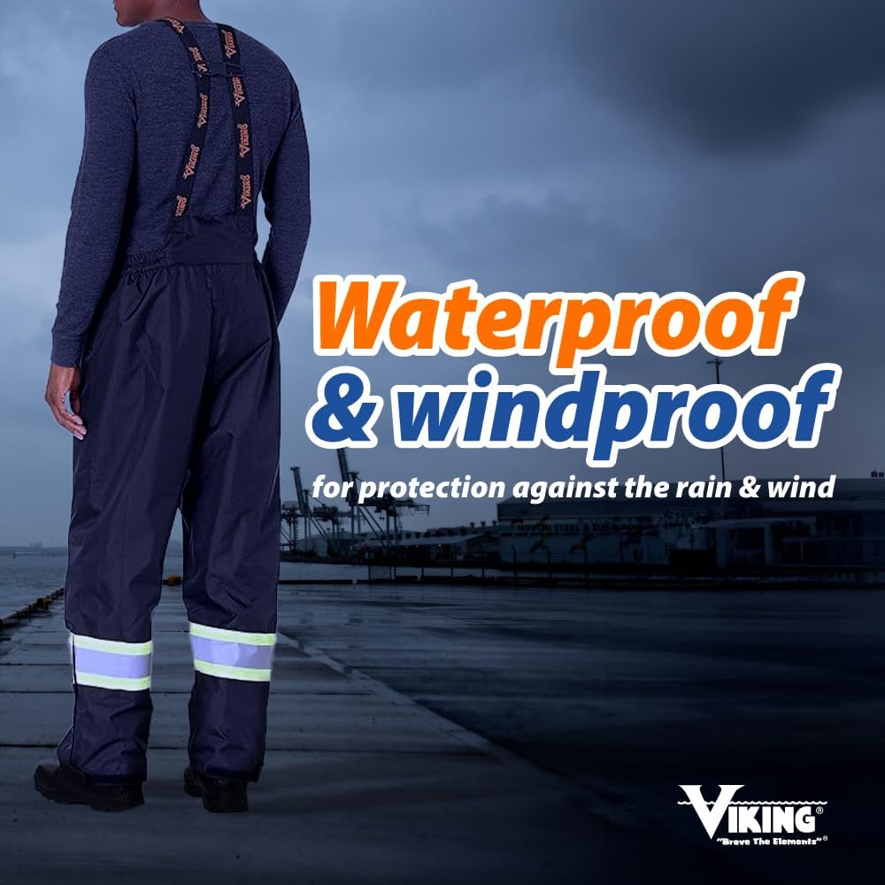 Viking Professional Insulated Waterproof Journeyman 300D Trilobal Rip-Stop Flame Retardant Overalls for Men