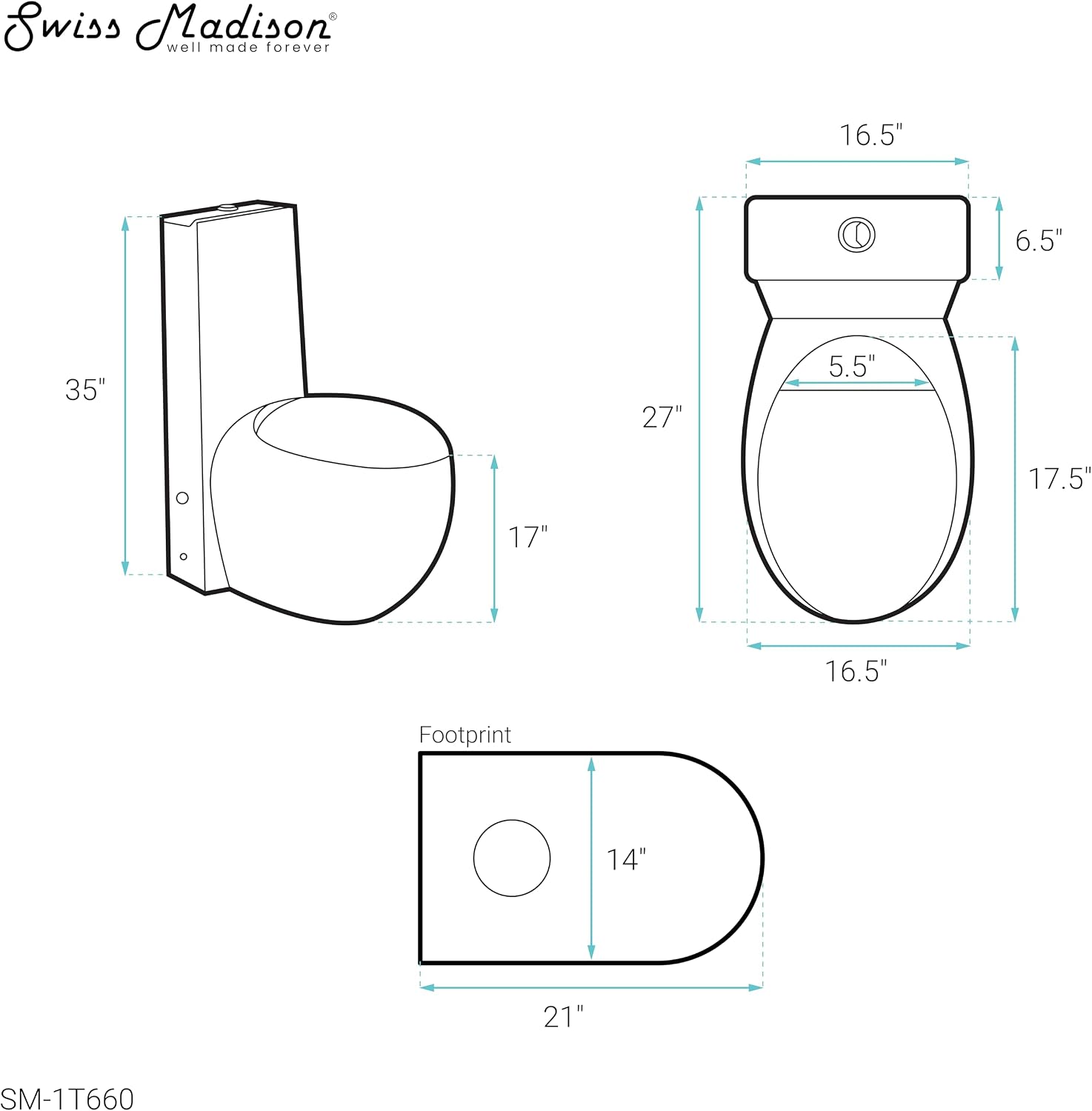 Swiss Madison Plaisir One-Piece Toilet, ADA Toilet, Elongated Egg Toilet Dual-Flush 1.1/1.6 gpf, Glossy White