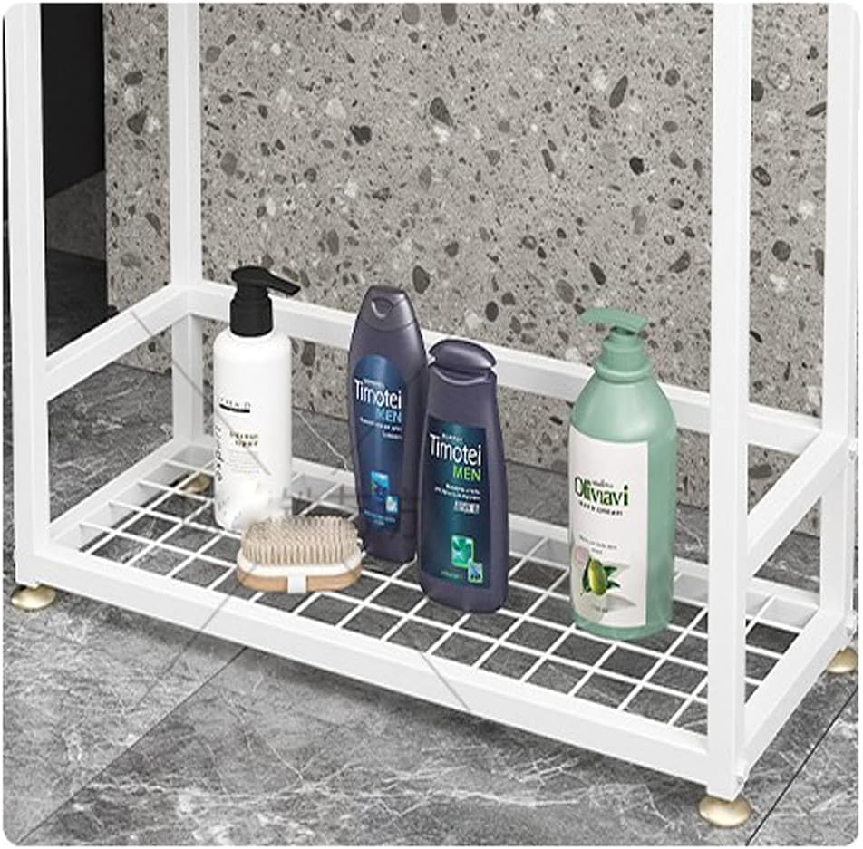 Exquisite Bathroom Shelves Outdoor Towel Rack for Pool Area Freestanding with Shelf, Metal Floor Towel Stand with 2 Towel Bars for Bathroom, Gym, Poolside, Max Load is 20kg