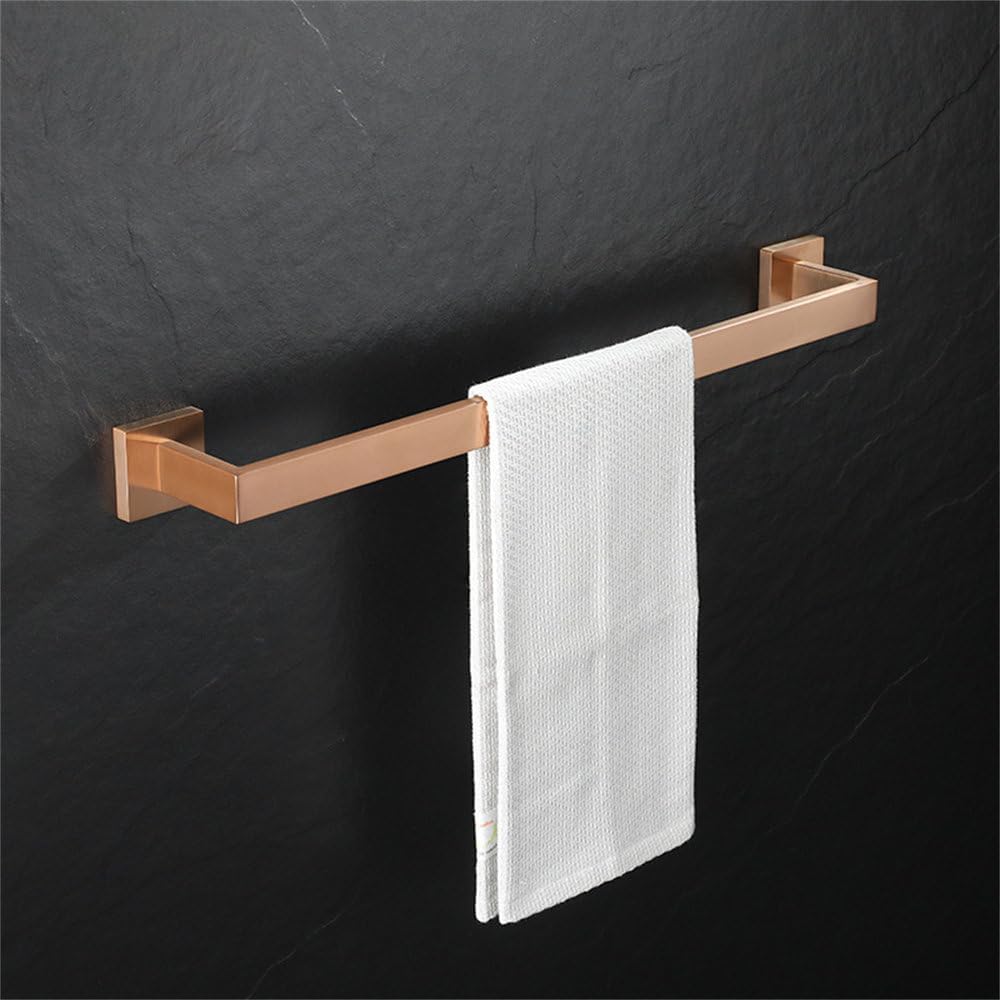 Towel Rack Towel Hanger Bath Towel Holder Wall Hanging Towel Bars Stainless Steel Bathroom Shelf Kitchen Cloth Rack,Brushed Rose Gold E