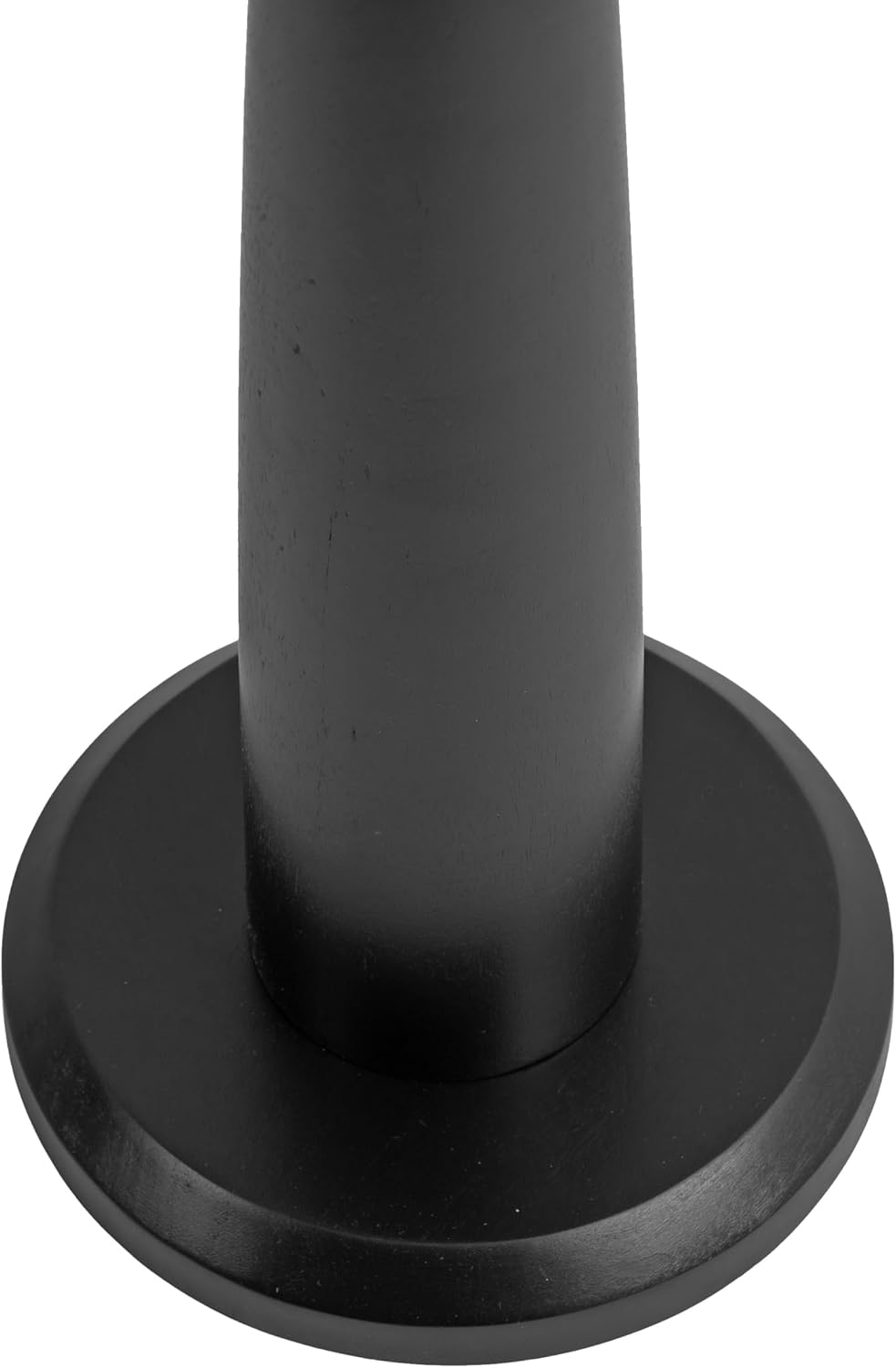 Kate and Laurel Jakob Modern Wooden Round Side Table; 12 x 24; Black; Circle Pedestal Table for Use as Bedroom Nightstand; Indoor Plant Stand; or Decorative Living Room Table