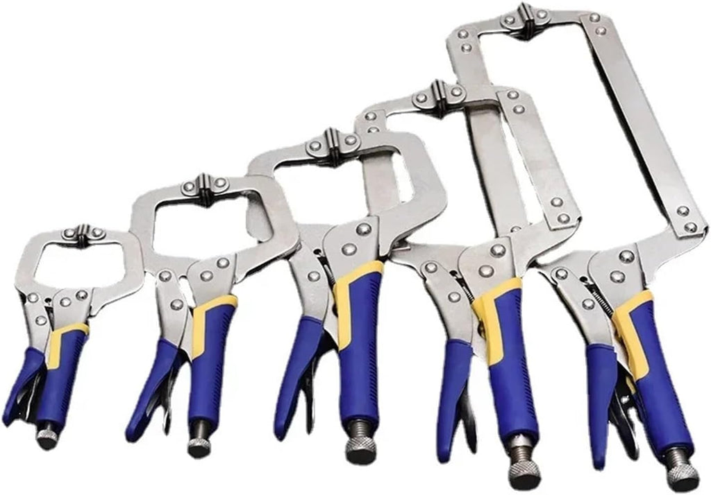 C clamp, 6''/9''/11''/14'/18' Adjustable C-Clamp Welding Pliers Locking Vice Grip Quick Weld Holders(18inch)
