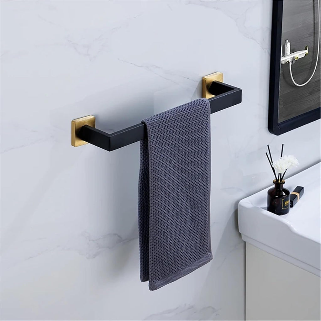 Black Gold Bathroom Hardware Set Wall Mount Stainless Steel Towel Bar Ring Paper Holder Robe Hook Accessories(BG-Paper Holder)