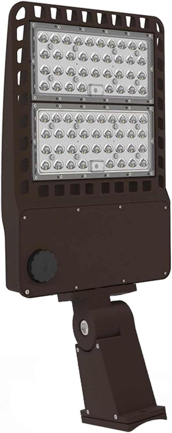 300w 480V LED Shoebox Area Light 170lm/W Parking Lot Lighting Street Lamp Stadium Flood FixtureType III 5000k Lighting Facts Arm Mount (300w High Lumen Efficiency 277-480v, Direct Mount)