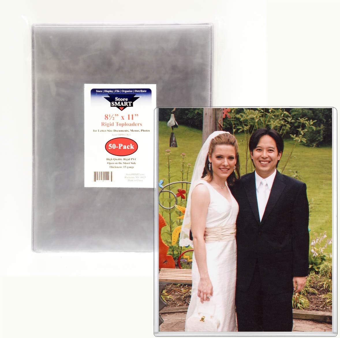 StoreSMART - Rigid Print Protectors 50-Pack - 8 1/2' x 11' - Top Loaders - HPP812X1150