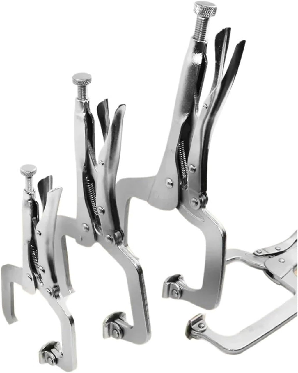 Locking Welding Pliers 1pc 6-24 in Heavy-Duty Locking C-Clamp Pliers Adjustable Welding Clamp Clip Regular Tips Welding Fixing Hand Tool(24 in 600mm)
