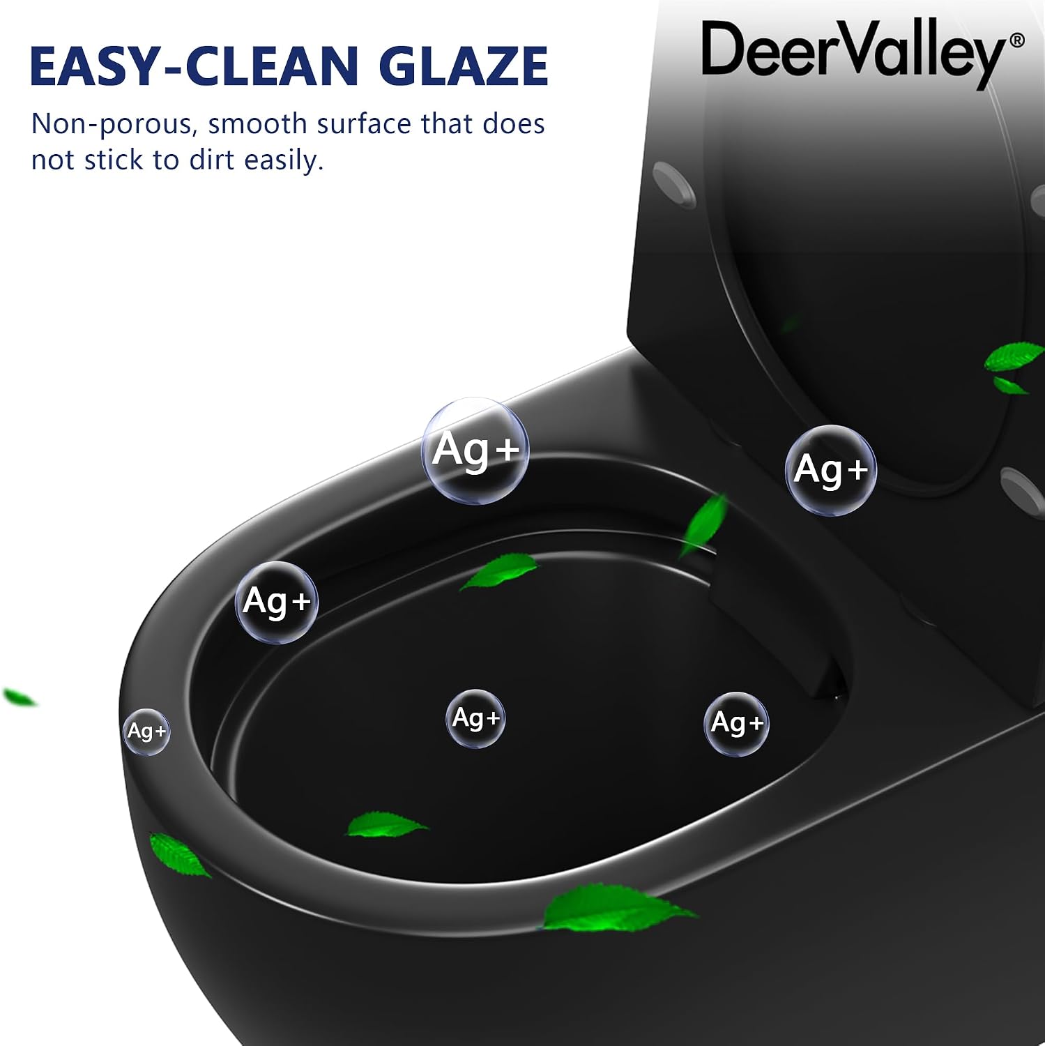 DeerValley In-Wall Toilet Combo Set and Carrier System, Wall Hung Toilet with Tank, Wall Mounted Toilet with Soft Closing Seat, 1.1GPF/1.6 GPF Dual Flush, Black (2 Packages Separately)