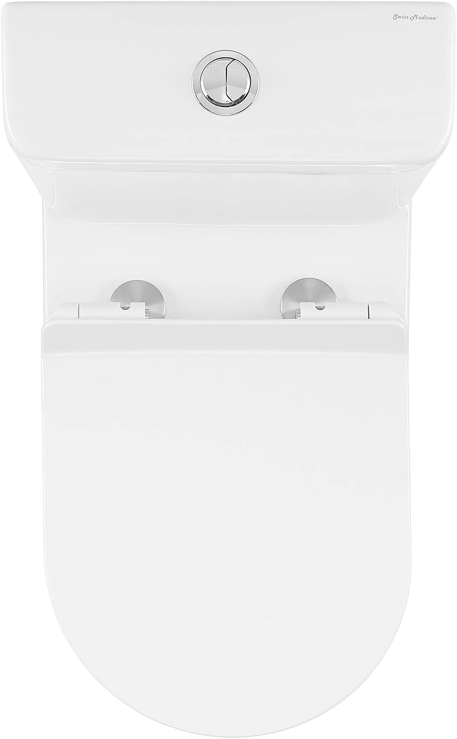 Swiss Madison SM-2T120 Calice Two Piece Elongated Rear Outlet Toilet Dual Flush in White