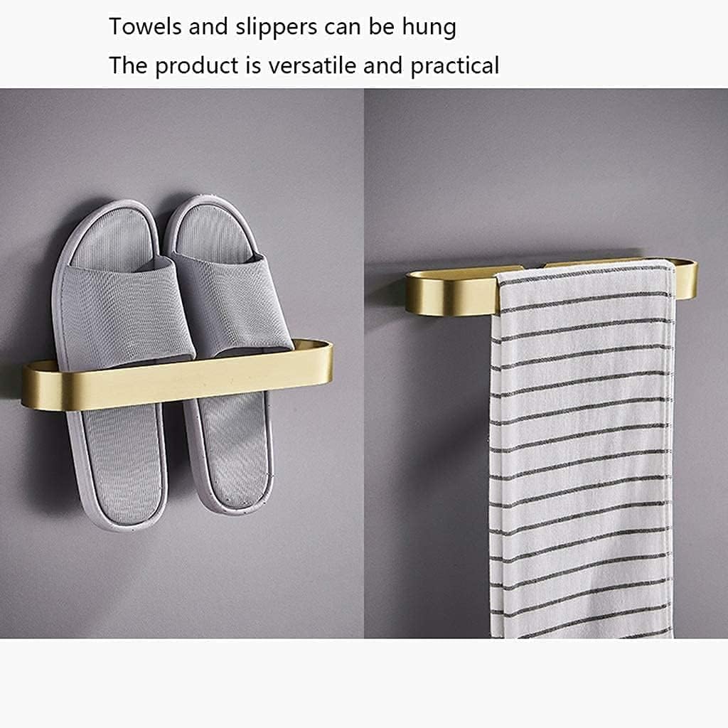 Towel Bar Towel Rails Bathroom Aluminum Towel Holder Bathroom Towels Rack Wall Mounted Hanging Towel Bar Organizer Kitchen Storage Shelf Towel Rail Tower Hanger/White/40Cm The New