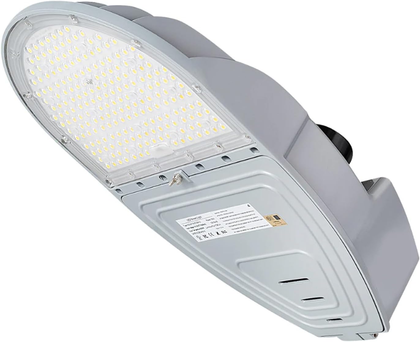 150W LED Cobra Head Light with Photocell Sensor 5000K Daylight Dusk to Dawn Control Road Driveway Lighting Fixtures Street Luminaire Silver Gray Housing 120-277V UL Listed