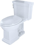 TOTO® Promenade® II One-Piece Elongated 1.28 GPF Universal Height Toilet with CEFIONTECT and Right-Hand Trip Lever, Cotton White - MS814224CEFRG#01