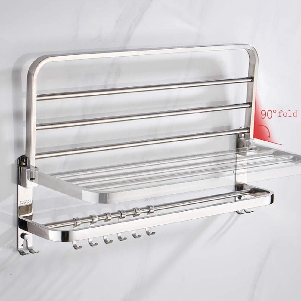 Universal Bathroom Shelf Suction Cup Towel Bar Rack Bracket Rack Storage Rack Double Towel Bar Bathroom Wall Mount Towel Bar Stainless Steel Chrome Polished Hotel Bathroo