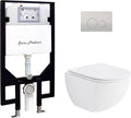 St. Tropez Wall Hung Toilet Bundle, Glossy White