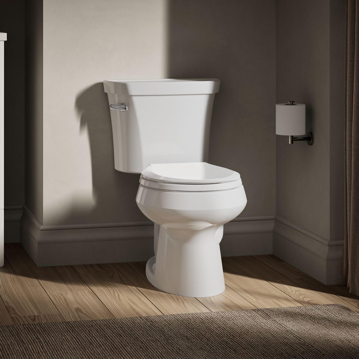 Kohler K-3997-U-0 Wellworth Round-Front 1.28 gpf Toilet, Insuliner, White