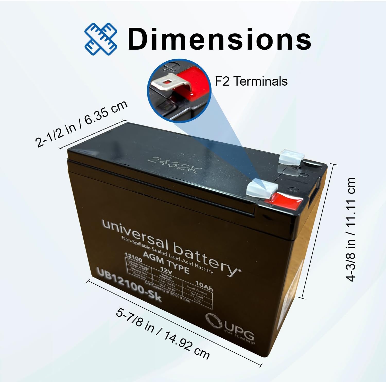 AlveyTech Premium 24 Volt Battery Pack for Currie Technology eZip, GT, IZIP, Mongoose, and Schwinn Scooters (10 Ah, Without Harness) - Replacement Set of 2 Rechargeable AGM Batteries