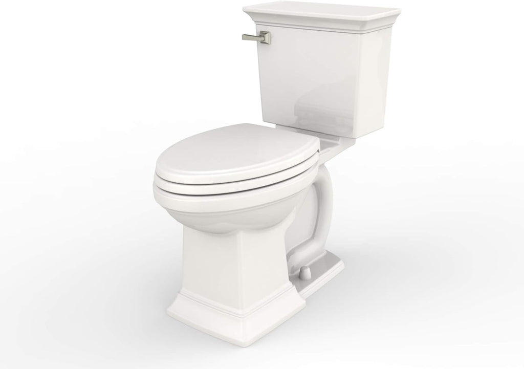 American Standard 2917228.020 Town Square S Two-Piece Toilet Chair Height, Elongated Front, White, 1.28 GPF