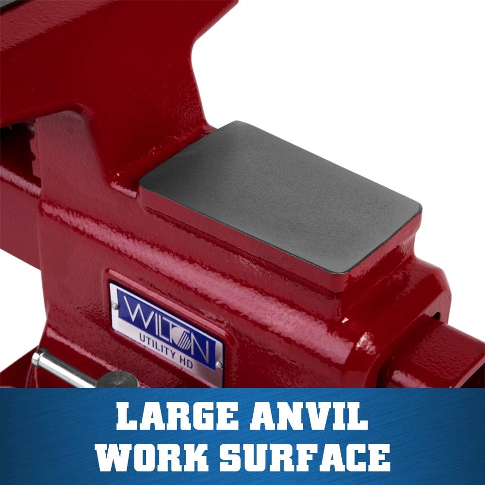Wilton Utility HD Bench Vise, 6-1/2' Jaw Width, 6-1/4' Jaw Opening, 4-1/4' Throat (Model 656UHD)