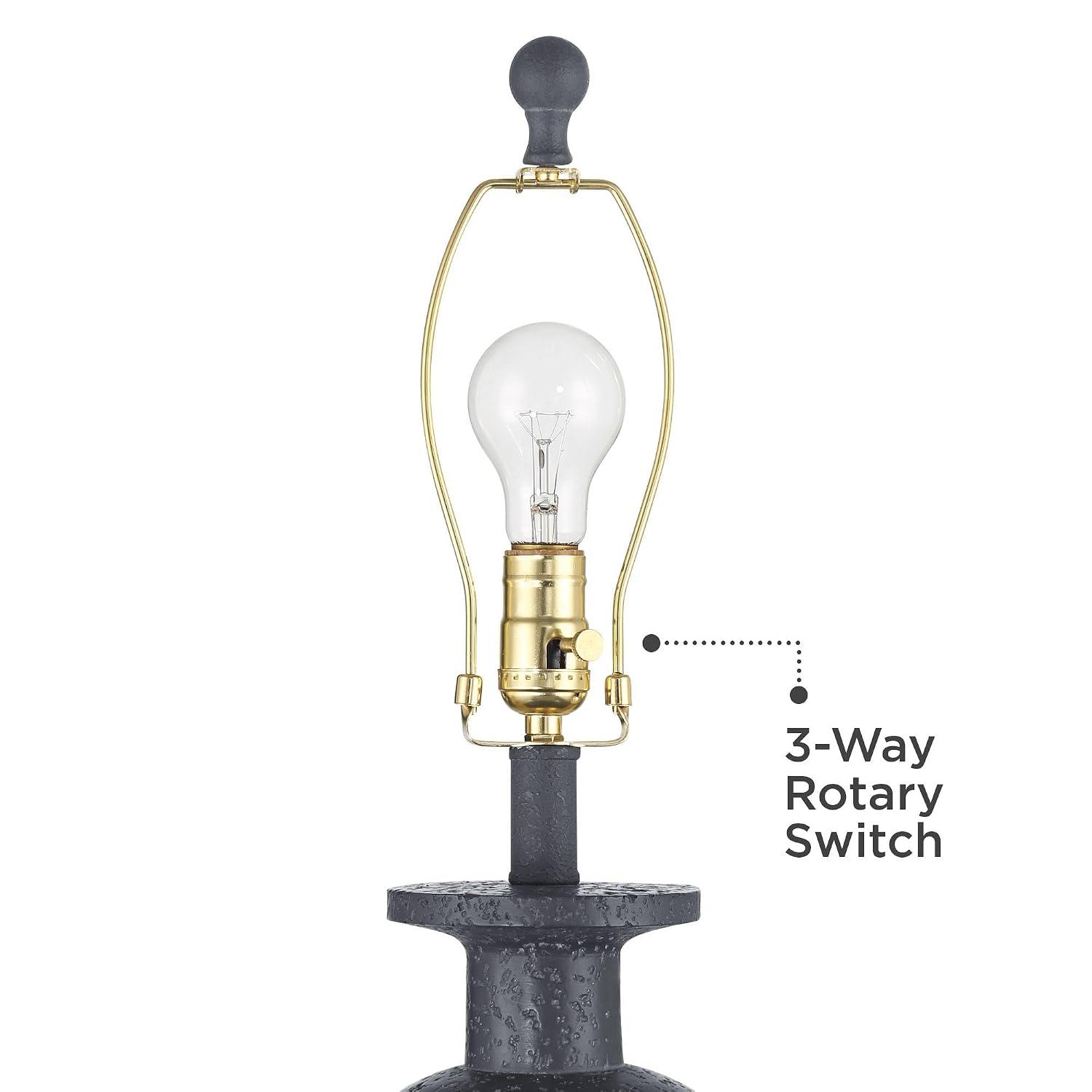 360 Lighting Glenwood 28' Tall Farmhouse Rustic Country Cottage 3-Way Table Lamps Set of 2 Charcoal Gray Living Room Bedroom Bedside Nightstand House Office Home Reading Kitchen Entryway White Shade