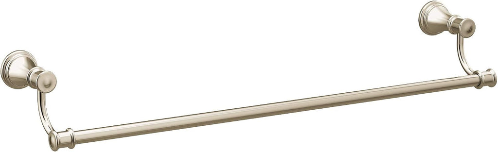 Moen Belfield 36-Inch Double Robe Hook YB6403NL, 24-Inch Bathroom Towel Bar YB6424NL, 9-Inch Hand Towel Bar YB6486NL, and Pivoting Toilet Paper Holder YB6408NL, Polished Nickel