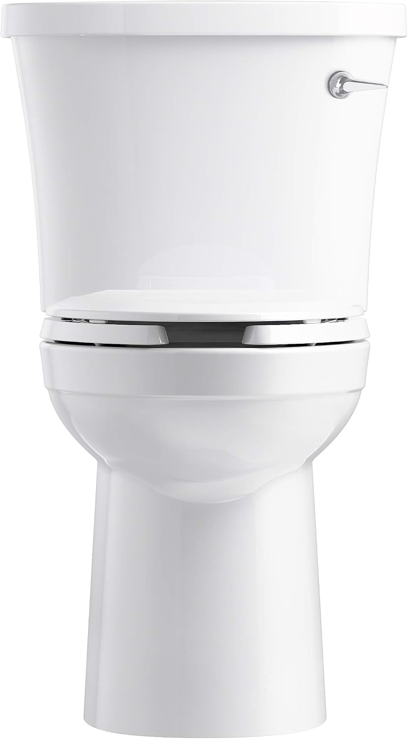 KOHLER Kingston™ Comfort Height® two-piece Elongated 1.28 gpf Toilet with Right-hand Trip lever