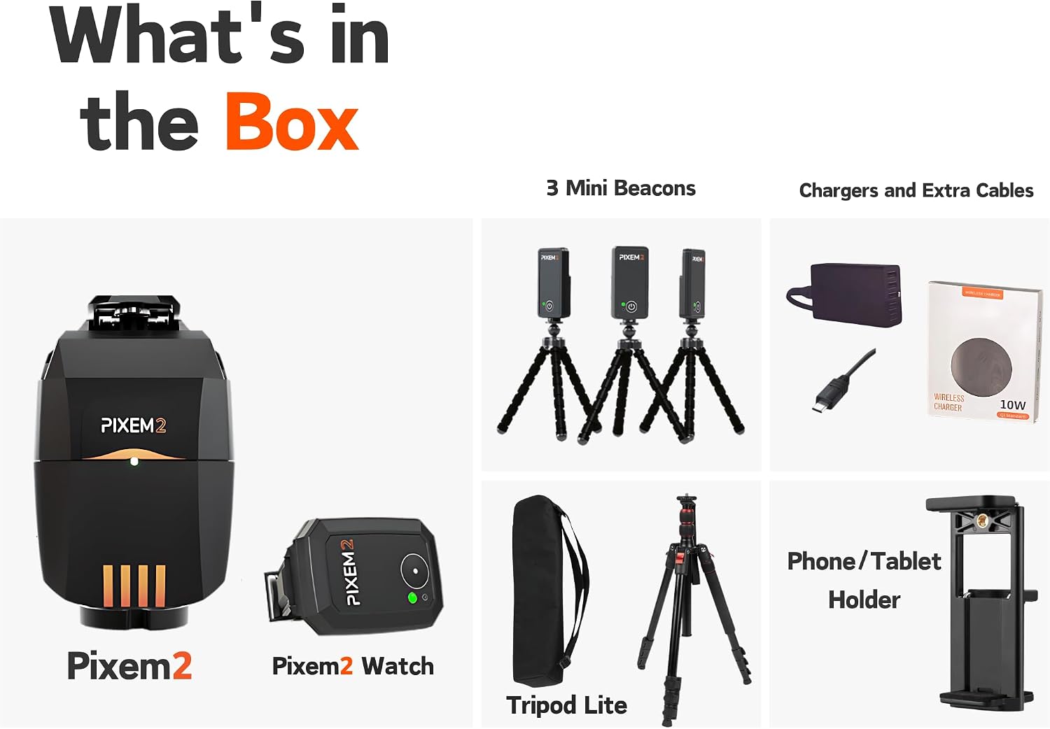 MOVE'N SEE PIXEM 2 Robot Incl. Tripod LITE | Horse Track Pack | Auto Follow Camera for Individual Sports and Stage, Equestrian Tracking Pack, 360° Rotation, Remote App Control