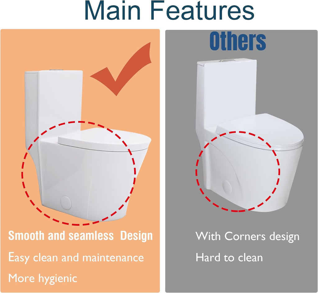 Elongated One Toilet White
