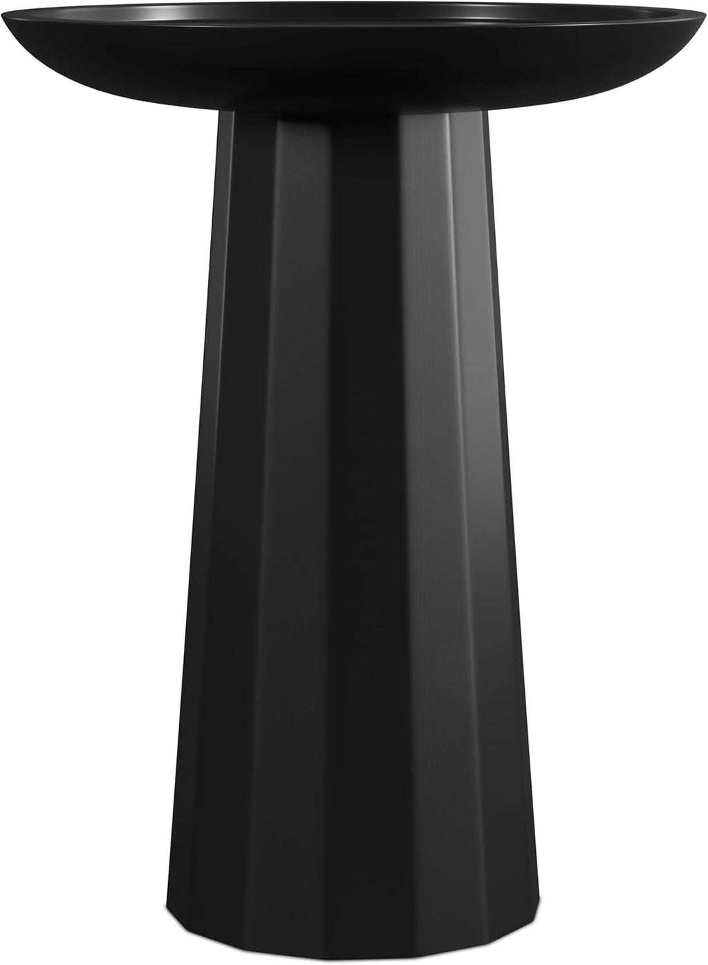 SIMPLIHOME Dayton End Table - 13 inch Wide Solid Mango Wood Round Accent Table in Black, Handcrafted Contemporary Nightstand or Lamp Stand for Living Room or Bedroom with Textured Finish, Assembled