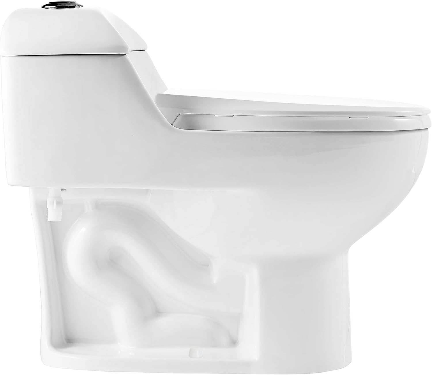 Chateau One Piece Elongated Toilet Dual Flush, Black Hardware 1.1/1.6 gpf